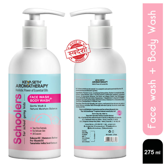 Schoolers Face & Body wash with No Harmful Chemical Deeply Nourishing Wash for Kids, Hypoallergenic, Paraben & Sulfates Free 275ml