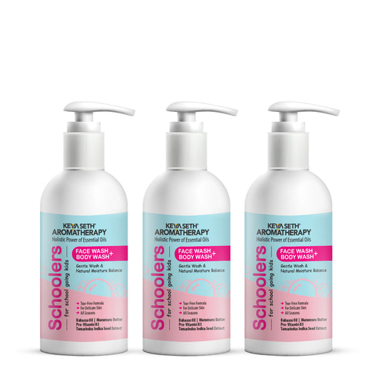 Schoolers Face & Body wash with No Harmful Chemical Deeply Nourishing Wash for Kids, Hypoallergenic, Paraben & Sulfates Free 275ml x 3