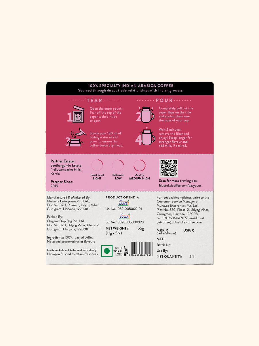 Seethargundu Estate Light Roast Easy Pour Pack of 10