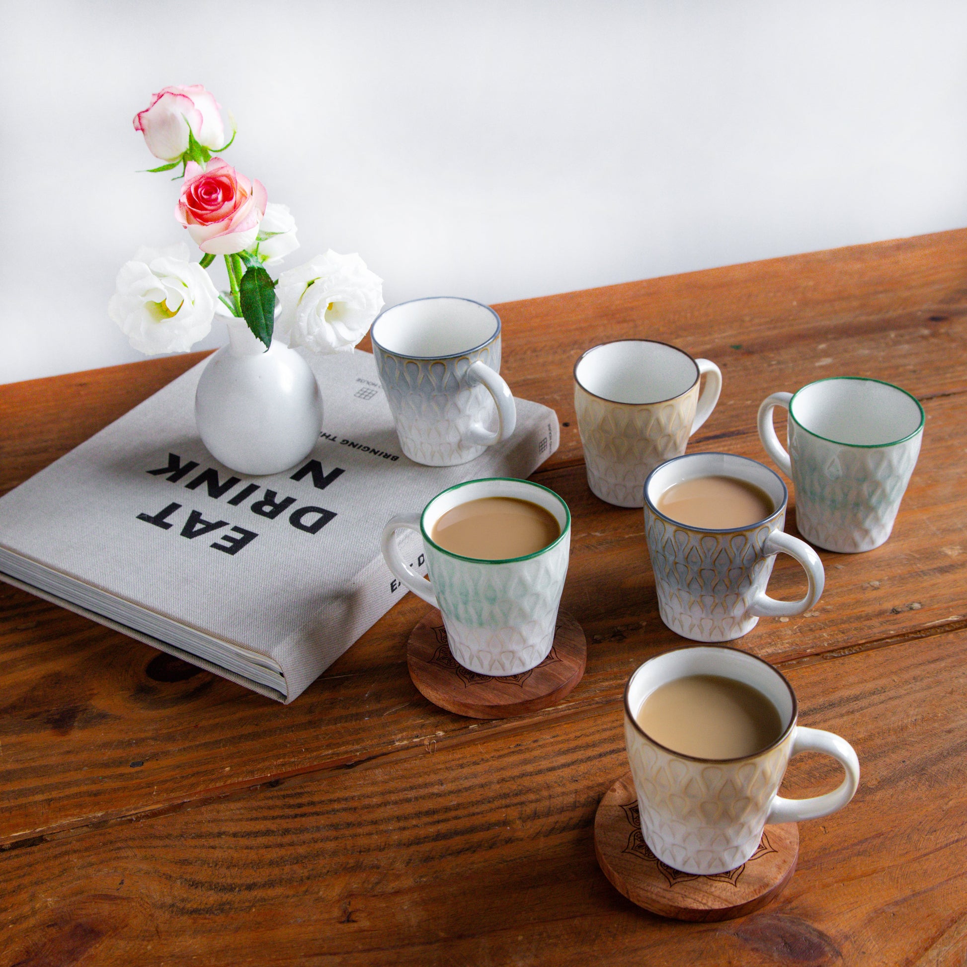 Eterna Leaf Teacup Set (6 pcs) – 180 ml each 6pcs