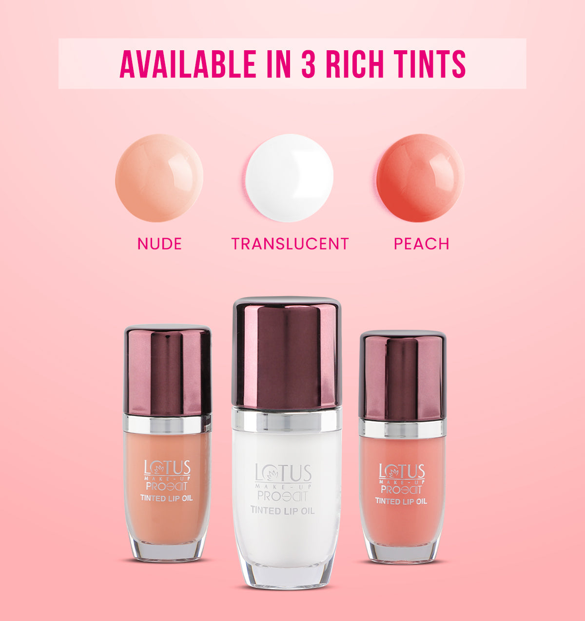 Proedit Tinted Lip Oils Enriched With Hyaluronic Acid Translucent / 6.5 ml