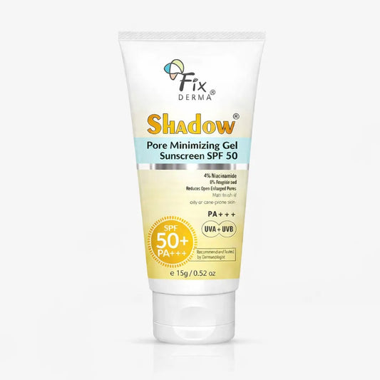 【Fixderma】 Shadow Pore Minimizing Gel Sunscreen SPF 50 Sample 15g｜シャドウ 毛穴ケア ジェルサンスクリーン SPF50｜15g