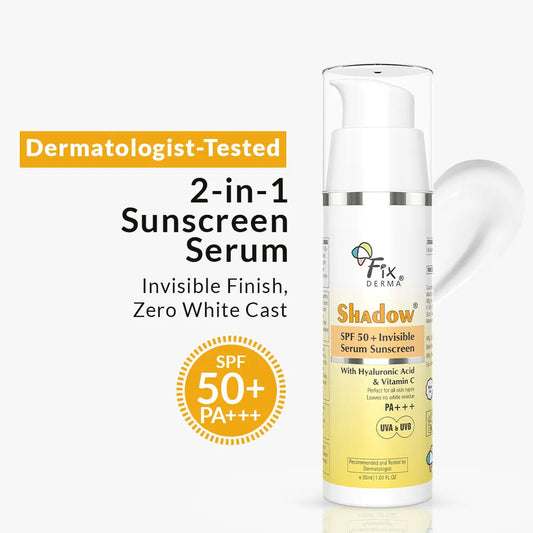 【Fixderma】 Shadow SPF 50+ Invisible Serum Sunscreen｜シャドウ SPF50+ インビジブル セラム サンスクリーン｜30ml