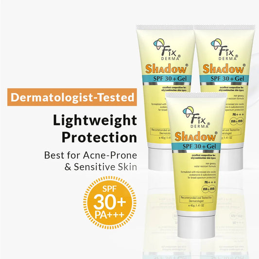 【Fixderma】 Shadow SPF 30+ Gel - 40g Pack of 3｜シャドウ SPF30+ ジェル 3個セット｜40gx3