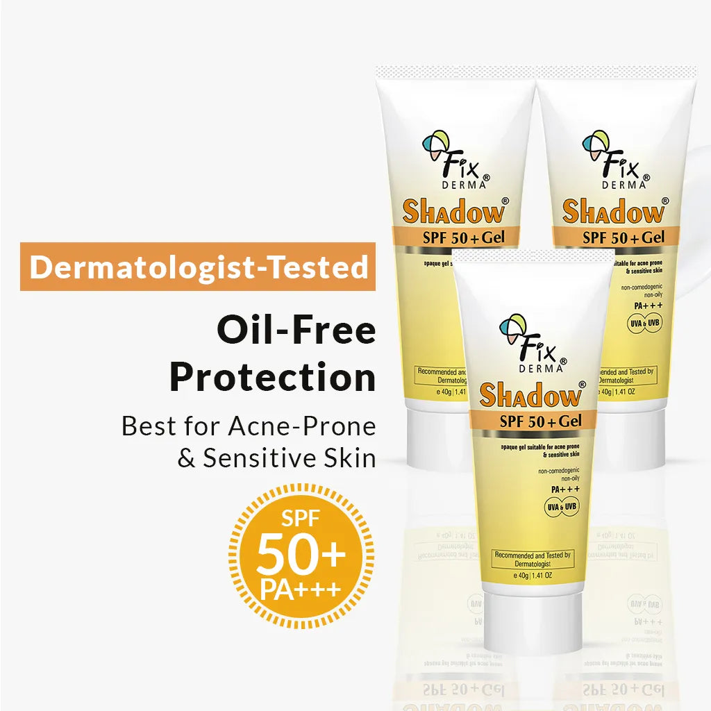 【Fixderma】 Shadow SPF 50+ Gel Sunscreen 40g Pack of 3｜シャドウ SPF50+ ジェルサンスクリーン 3個セット｜40gx3