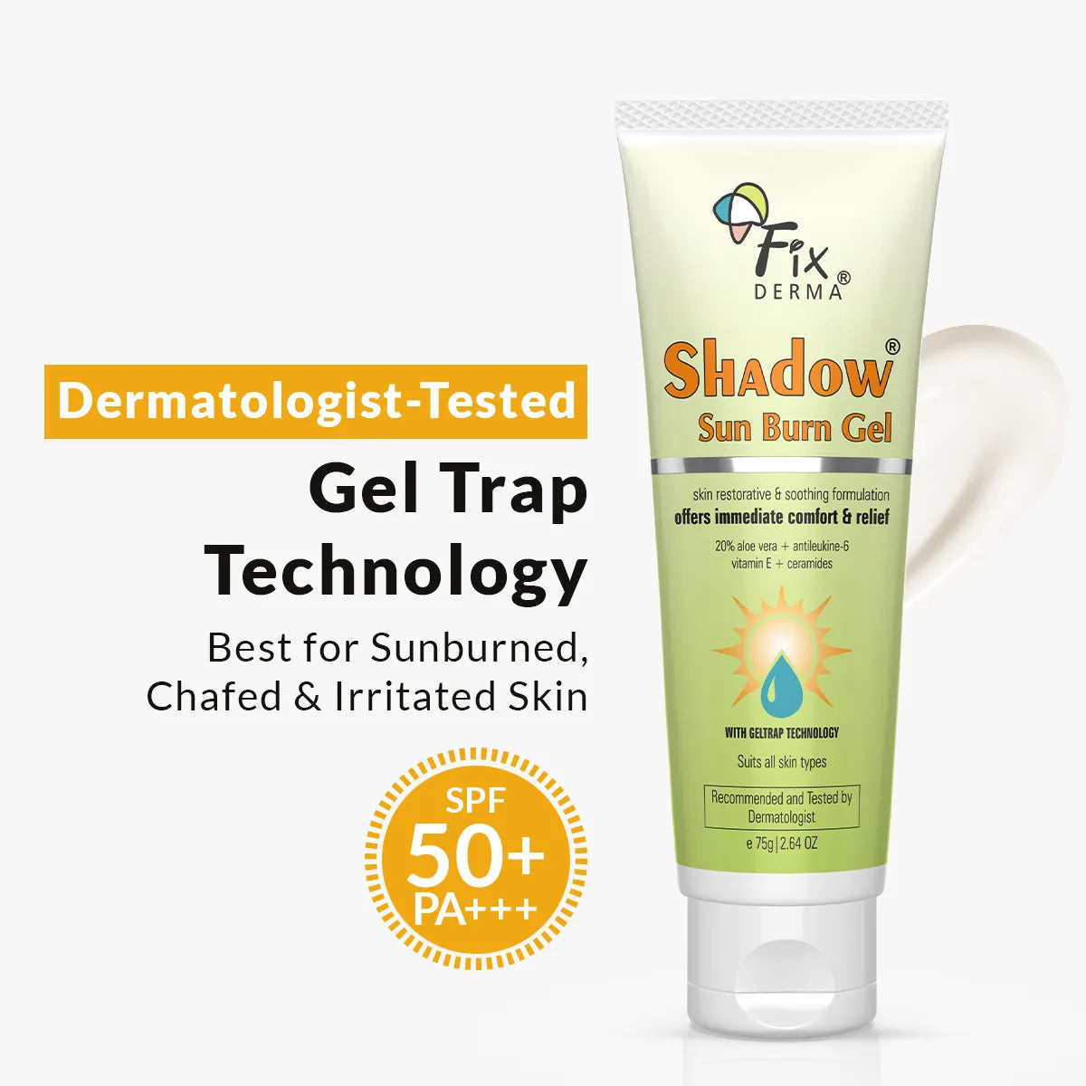 【Fixderma】 Shadow Sun Burn Gel｜シャドウ サンバーン ジェル｜75g