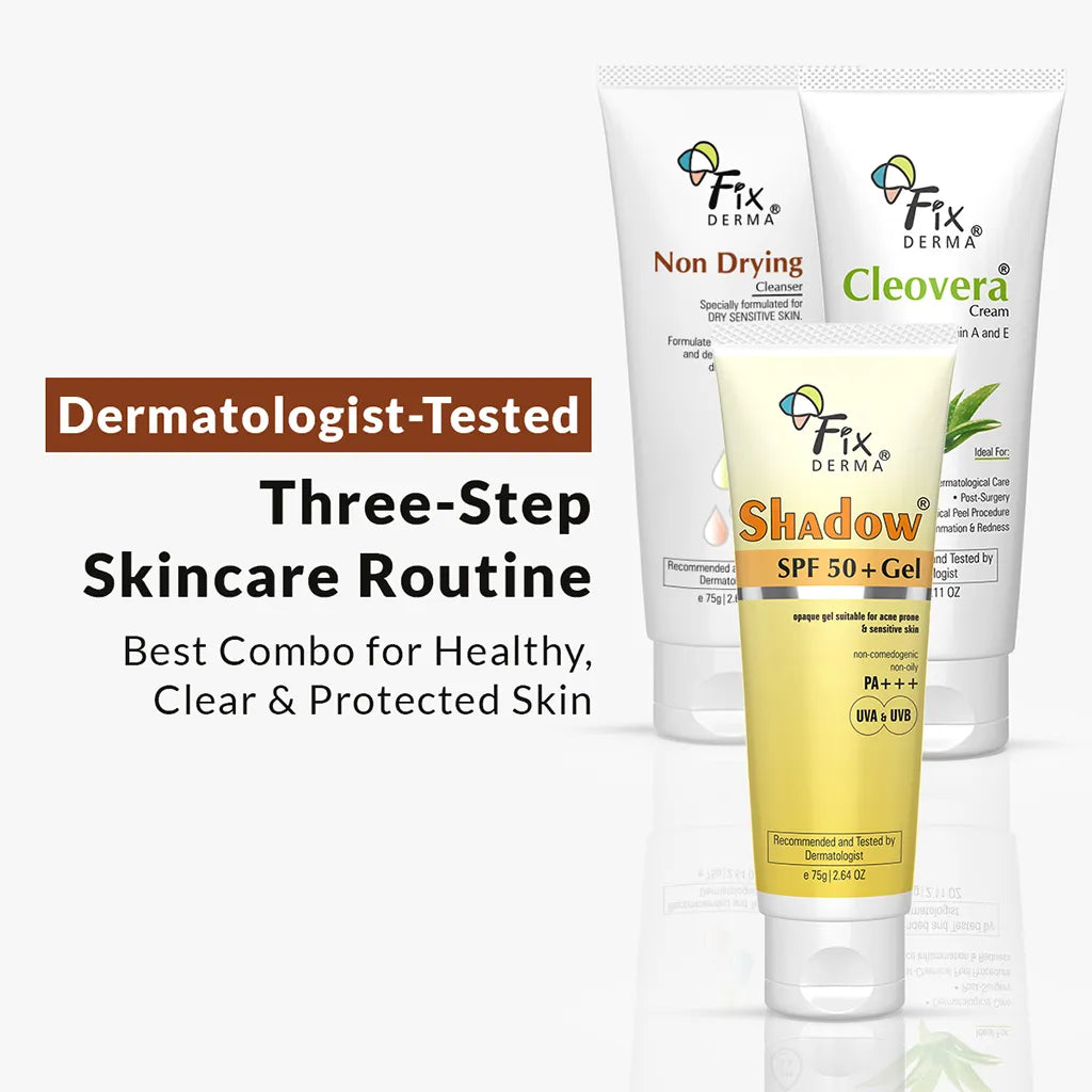 【Fixderma】 Shadow Sunscreen SPF 50+ Non Drying Cleanser + Cleovera Cream｜シャドウ サンスクリーン SPF50+ ノンドライングクレンザー + クレオベラ クリーム｜195g