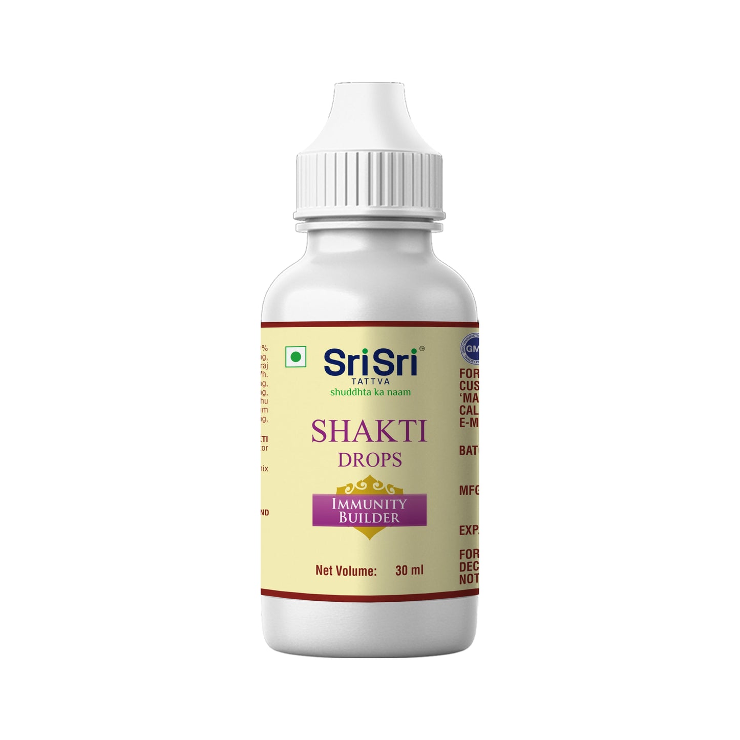 Shakti Drops - Ayurvedic Immunity Booster For All | Best For Strength & Stamina, Relief From Cold & Sore Throat | Monthly Pack | 30 ml 30ml