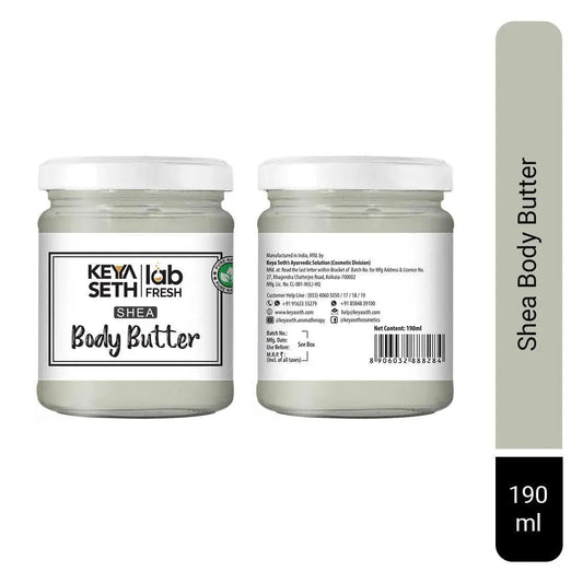 Lab Fresh Shea Body Butter Enriched with Rose & Geranium Oil for 24hrs Moisturization & Nourishment for Men & Women All Skin Types 190g