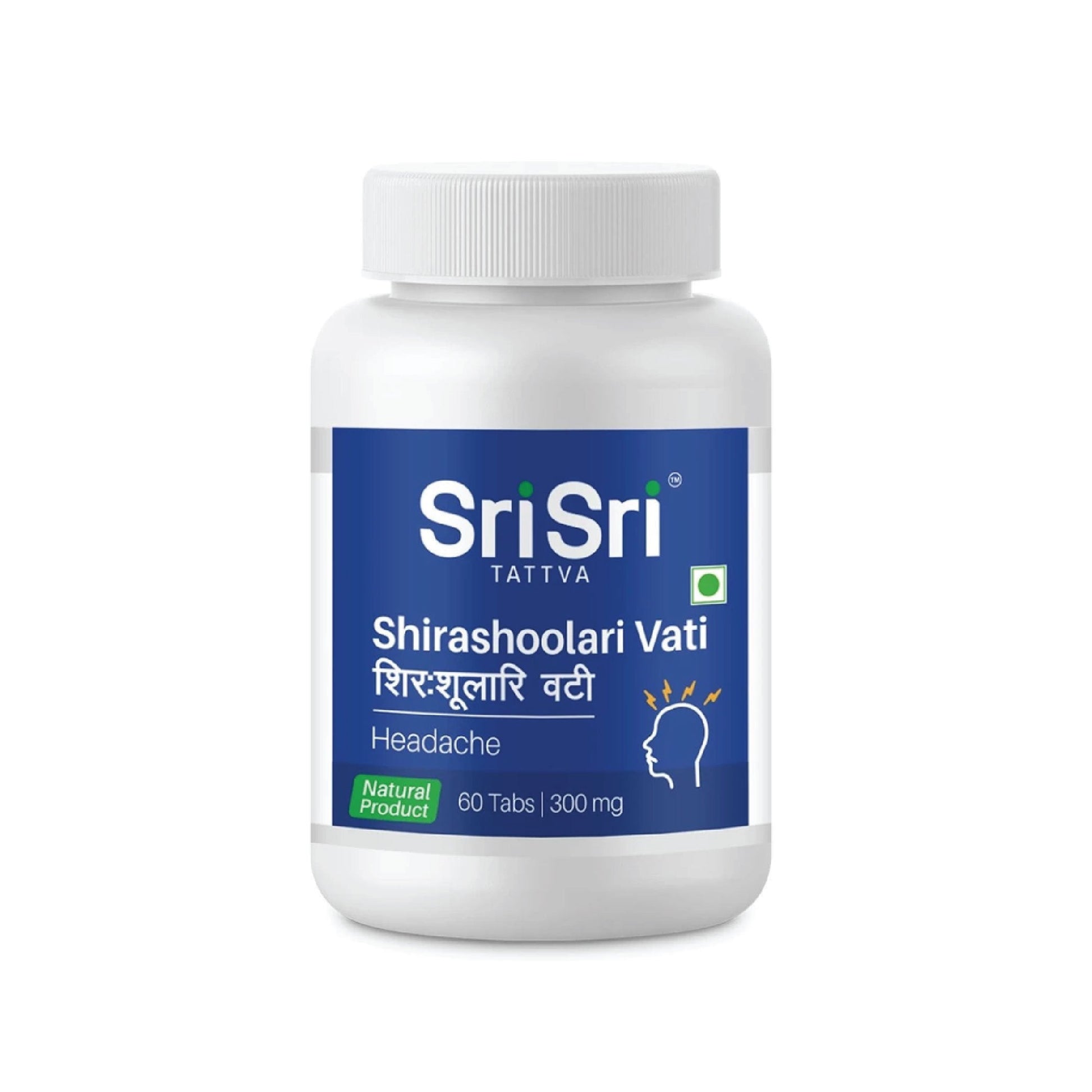 【Sri Sri Tattva】 Shirashoolari Vati Headache Relief Tablets｜ シラシュラリ・ヴァティ 頭痛ケア錠｜ 60錠