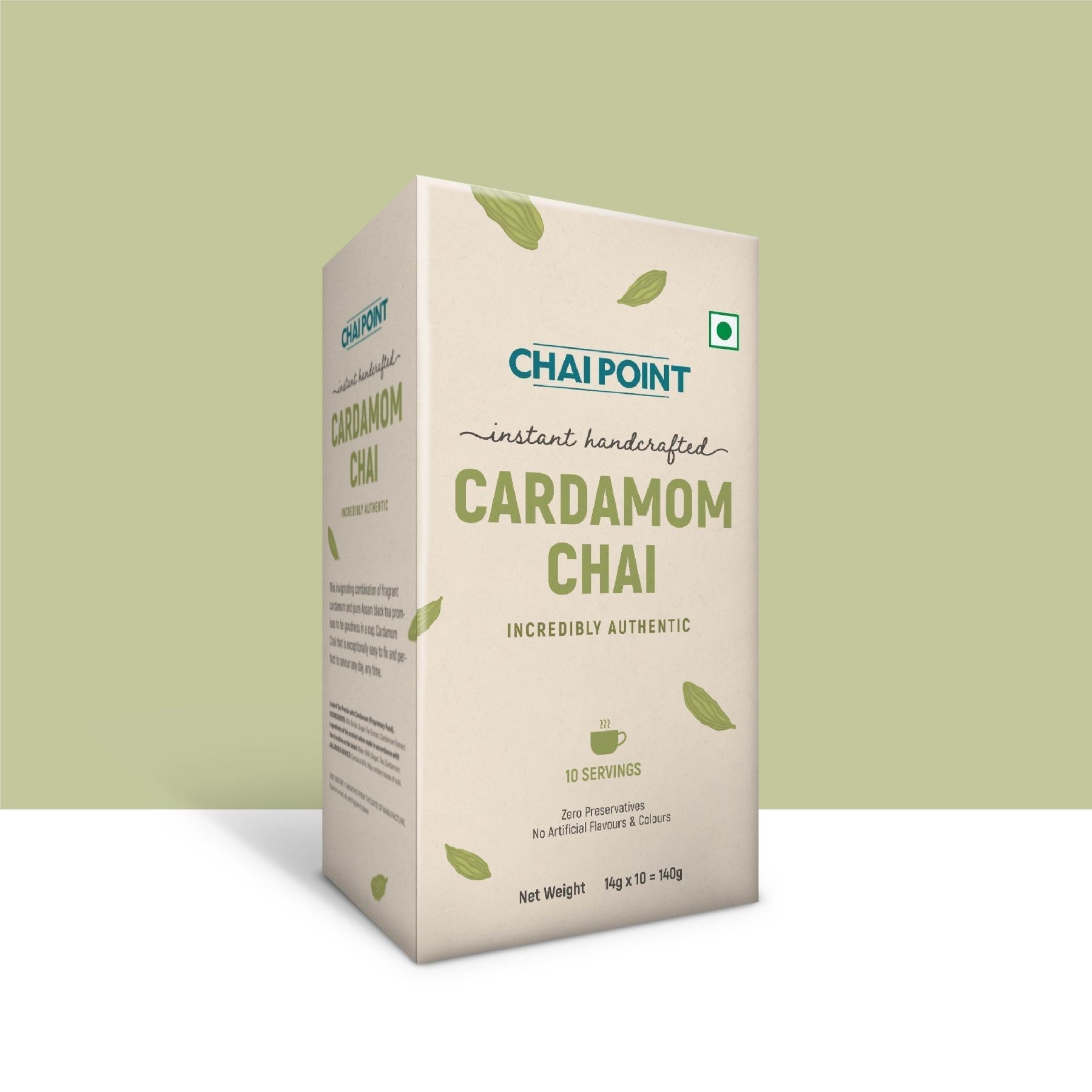 Instant Cardamom Tea Premix – Pack of 3 Boxes (30 Sachets, 14g Each) 30 Sachets (14g Each)