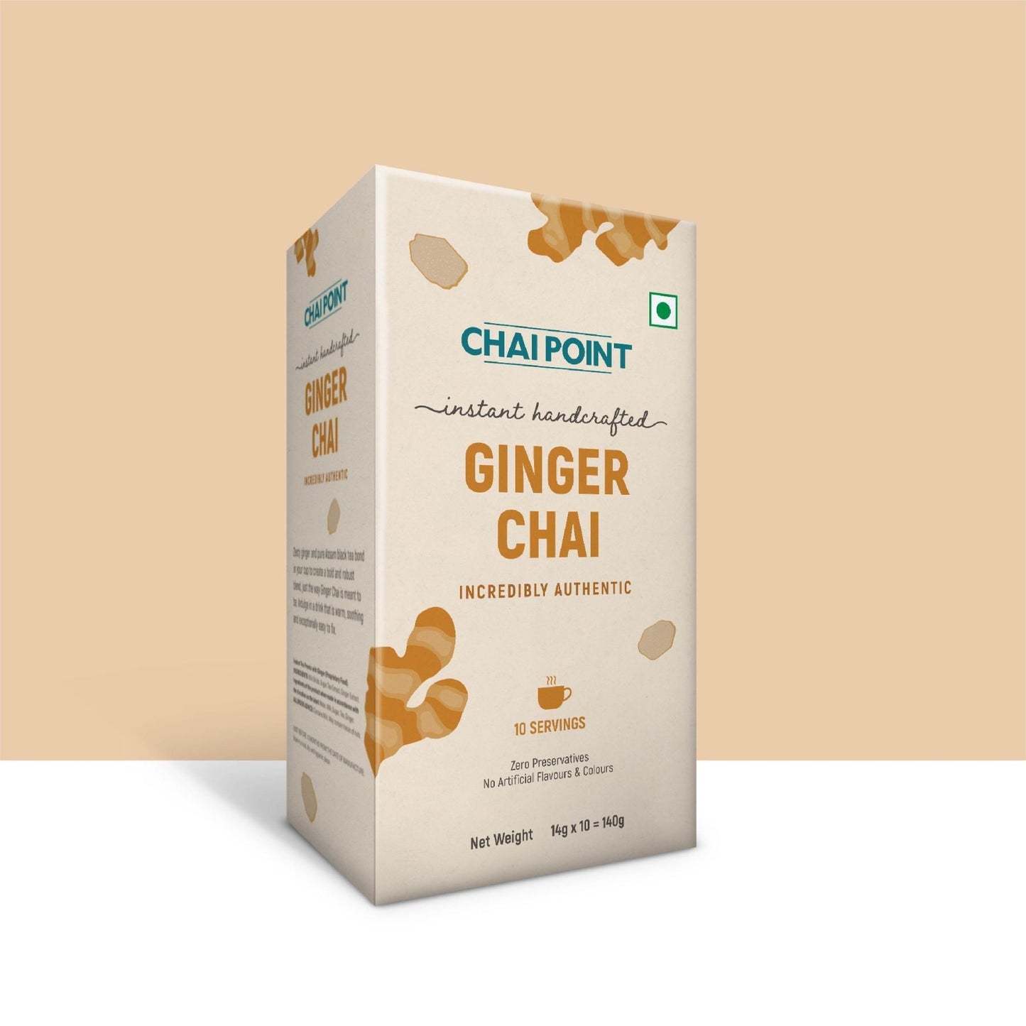 Instant Ginger Tea Premix – Pack of 2 Boxes (20 Sachets, 14g Each) 20 Sachets (14g Each)