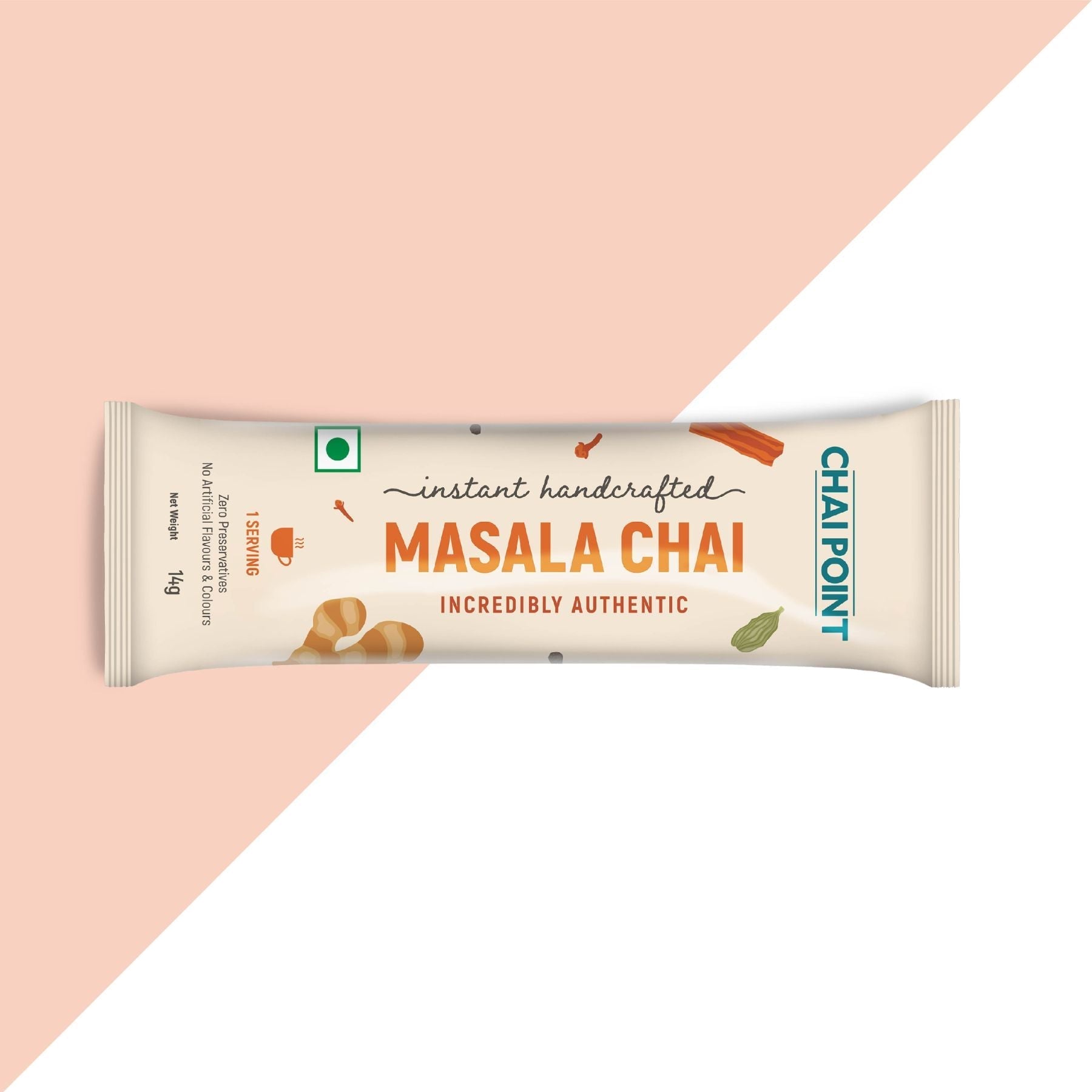 Instant Masala Tea Premix – Pack of 2 Boxes (20 Sachets, 14g Each) 20 Sachets (14g Each)