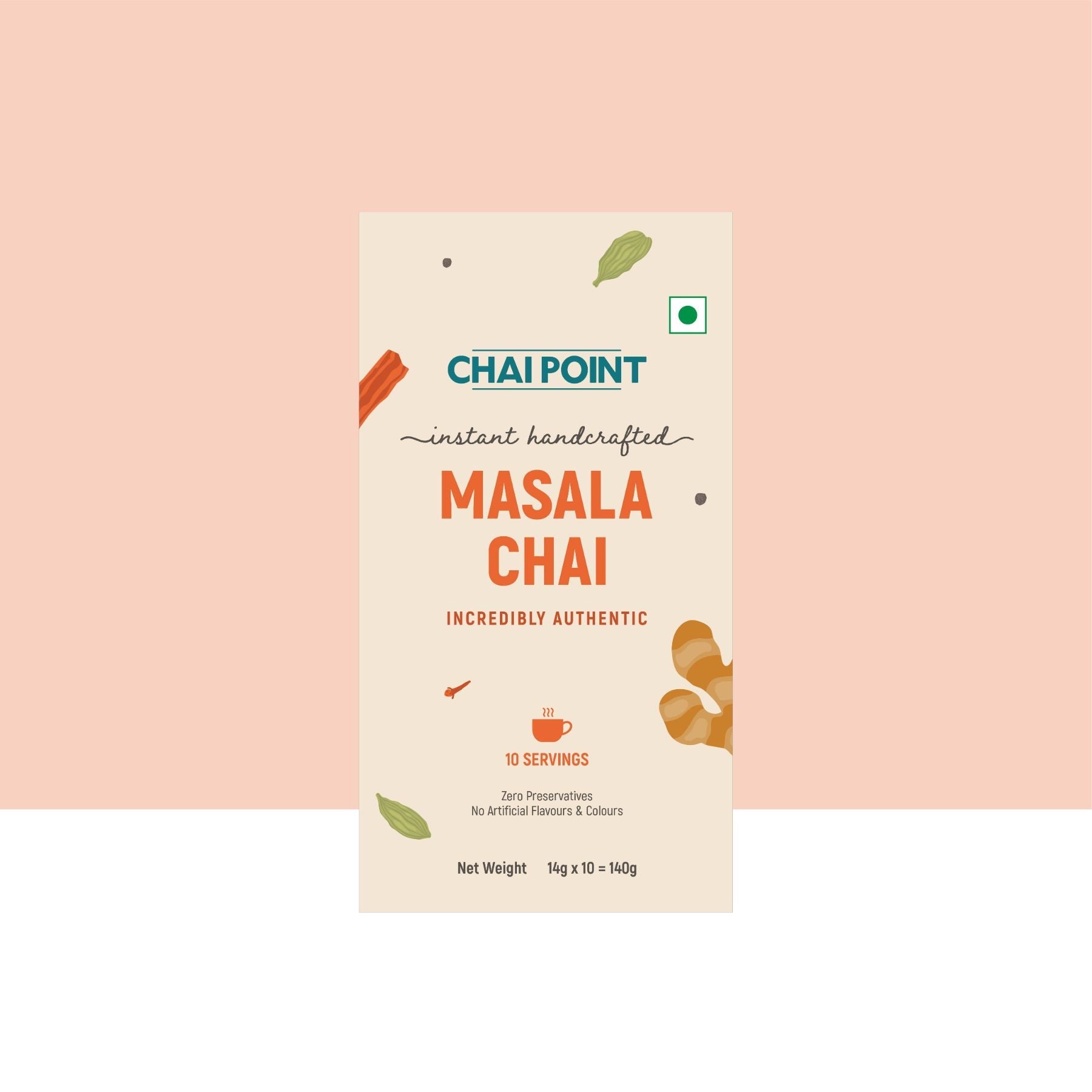 Instant Masala Tea Premix – 10 Sachets (14g Each) 10 Sachets (14g Each)