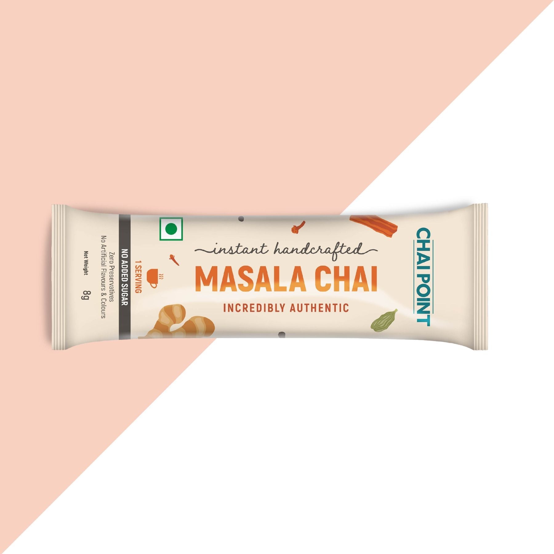 Instant Masala Tea Premix – No Sugar Added 10 Sachets (8g Each)