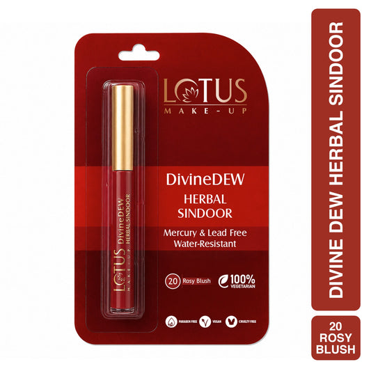 【Lotus Herbals】 MakeUp Divine Dew Herbal Sindoor - Rosy Blush｜シンドゥール ブラッシュ｜8 g