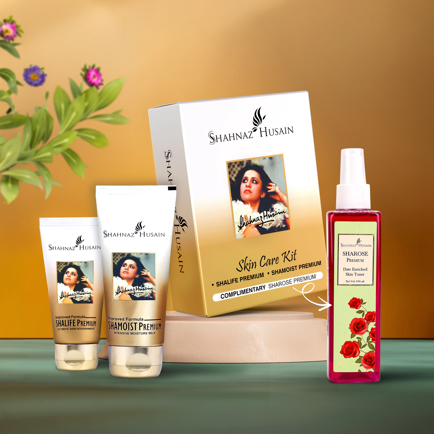 Skincare Kit Premium  (Shalife Premium 60gm + Shamoist Premium 100gm) - Free Sharose Premium 100ml  Worth Rs. 385 160g