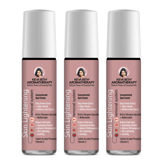 Skin Lightening Spot Serum, Daisy Flower + Alpha Arbutin + Mulberry Root, Dark Spots & Brightening, Hyperpigmentation, with Sodium Ascorbyl Phosphate 8ml x 3