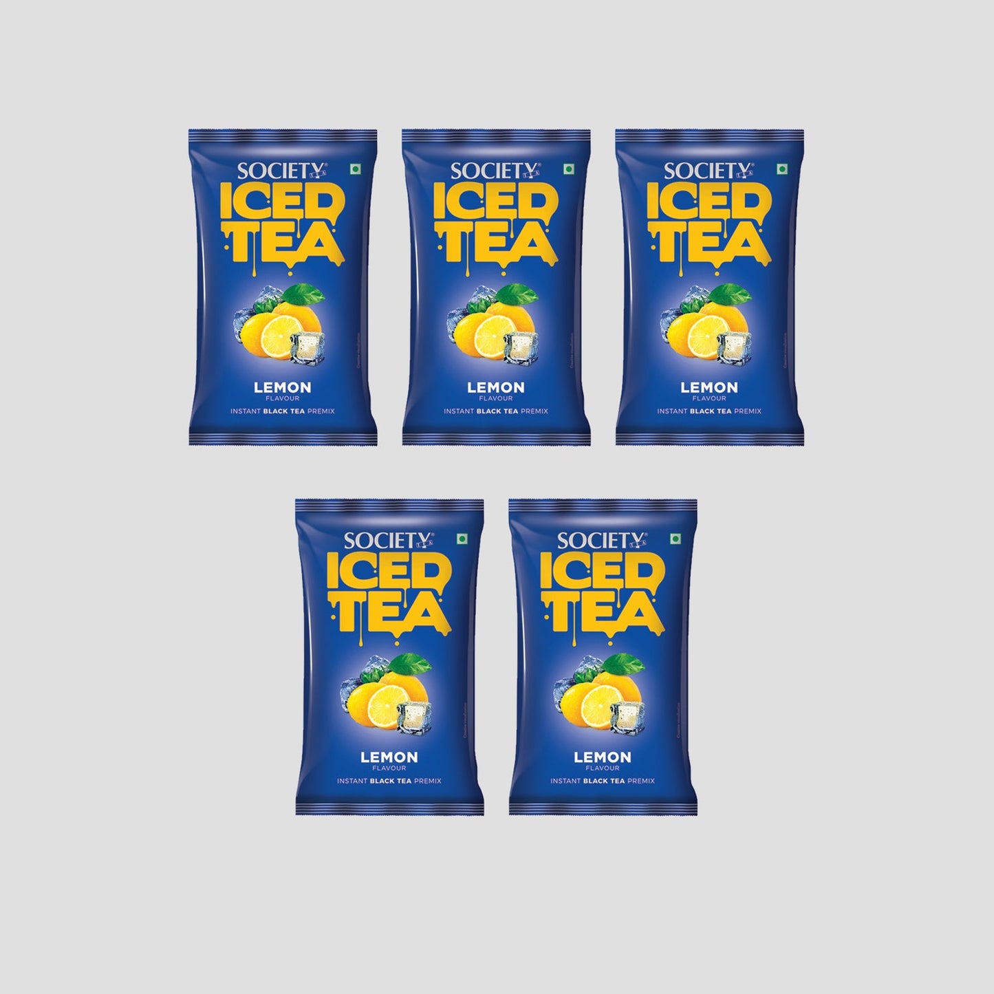 Society Iced Premix Tea Lemon Black 100gx5 - 500g Pack 100g