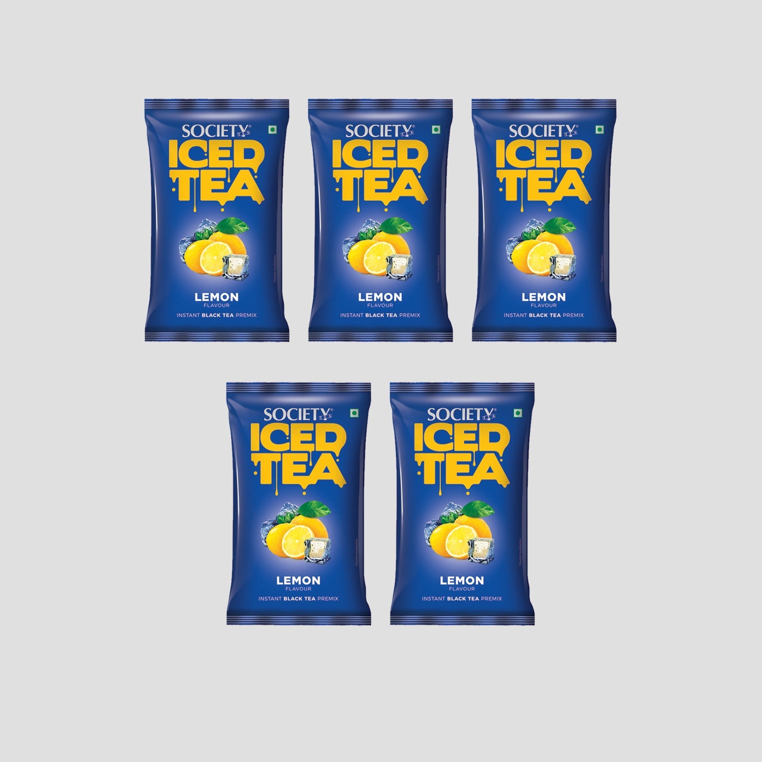 Society Iced Premix Tea Lemon Black 100gx5 - 500g Pack 100g