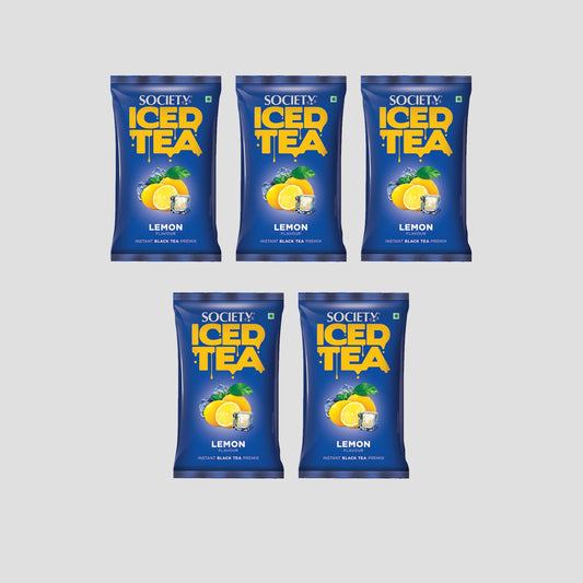 Society Iced Premix Tea Lemon Black 100gx5 - 500g Pack 100g