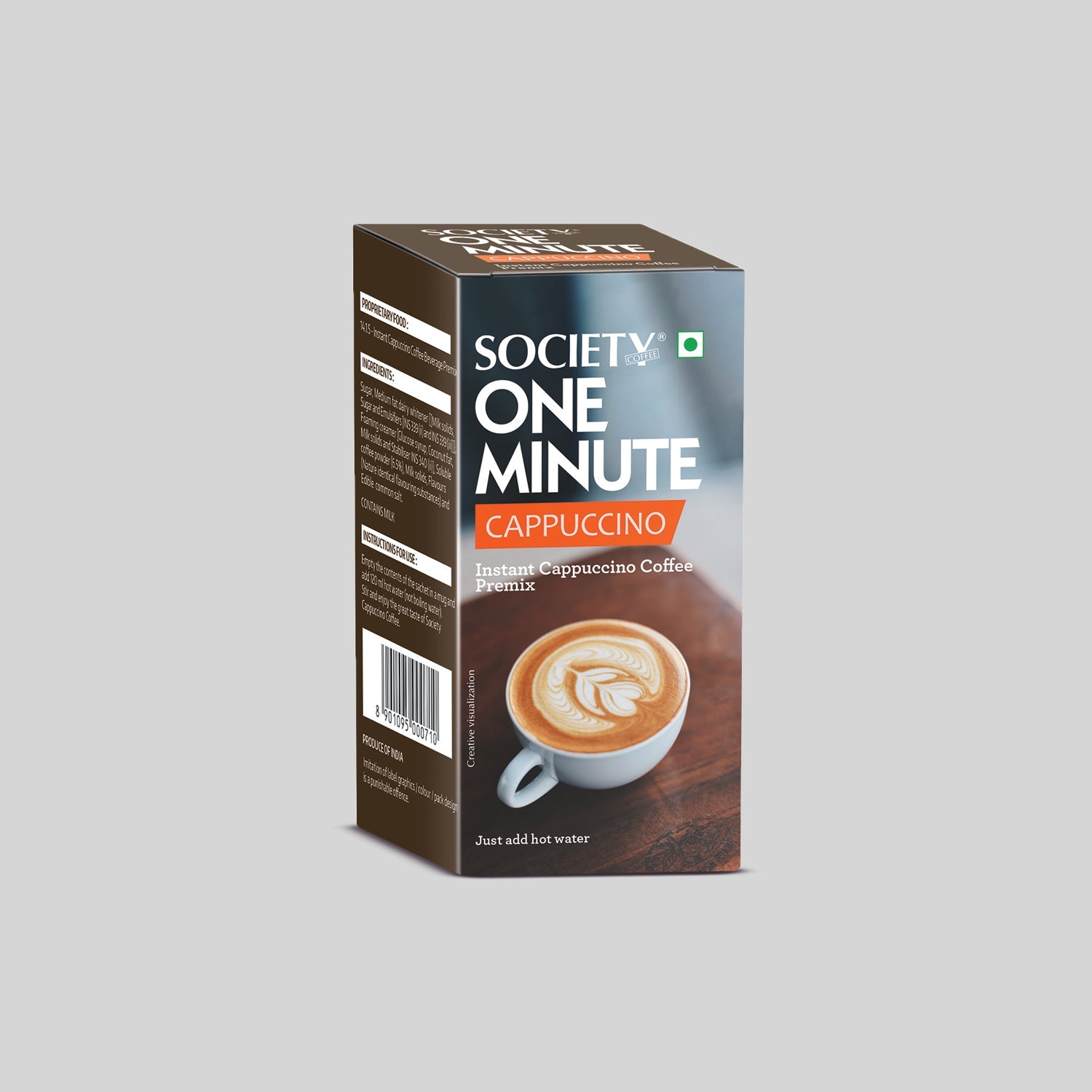 Society Cappuccino Premix Mono Carton 20 g x 5 Sachets