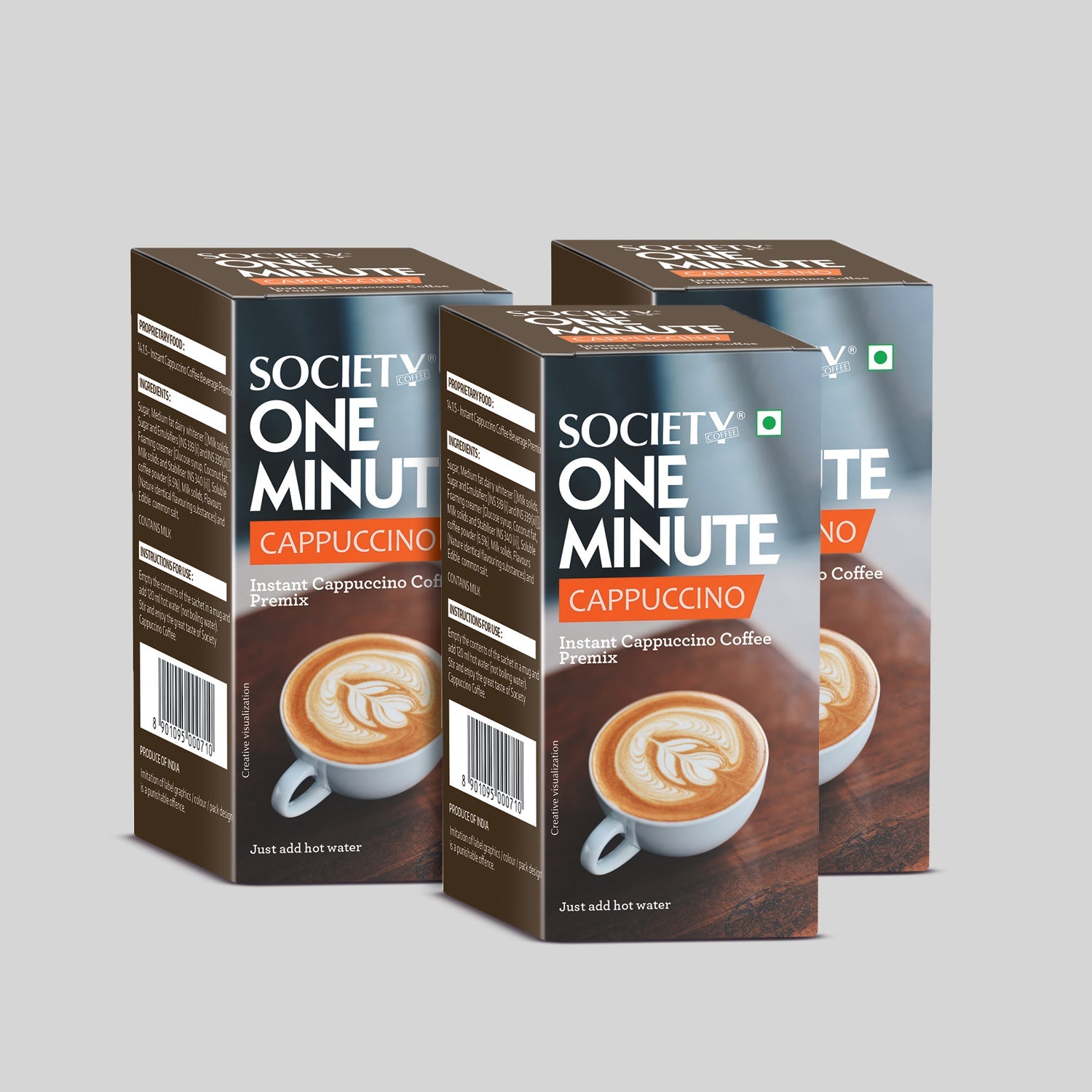 Cappuccino Premix Mono Carton - Pack of 3 100 g x 3