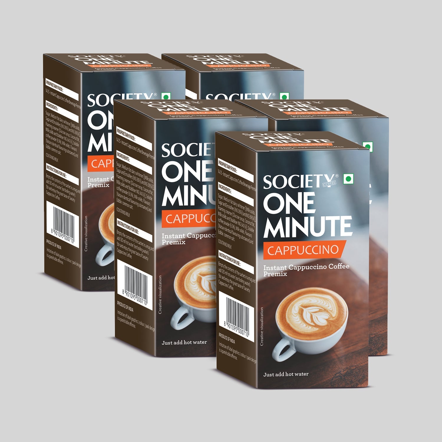 Cappuccino Premix Mono Carton - Pack of 5 100 g x 5