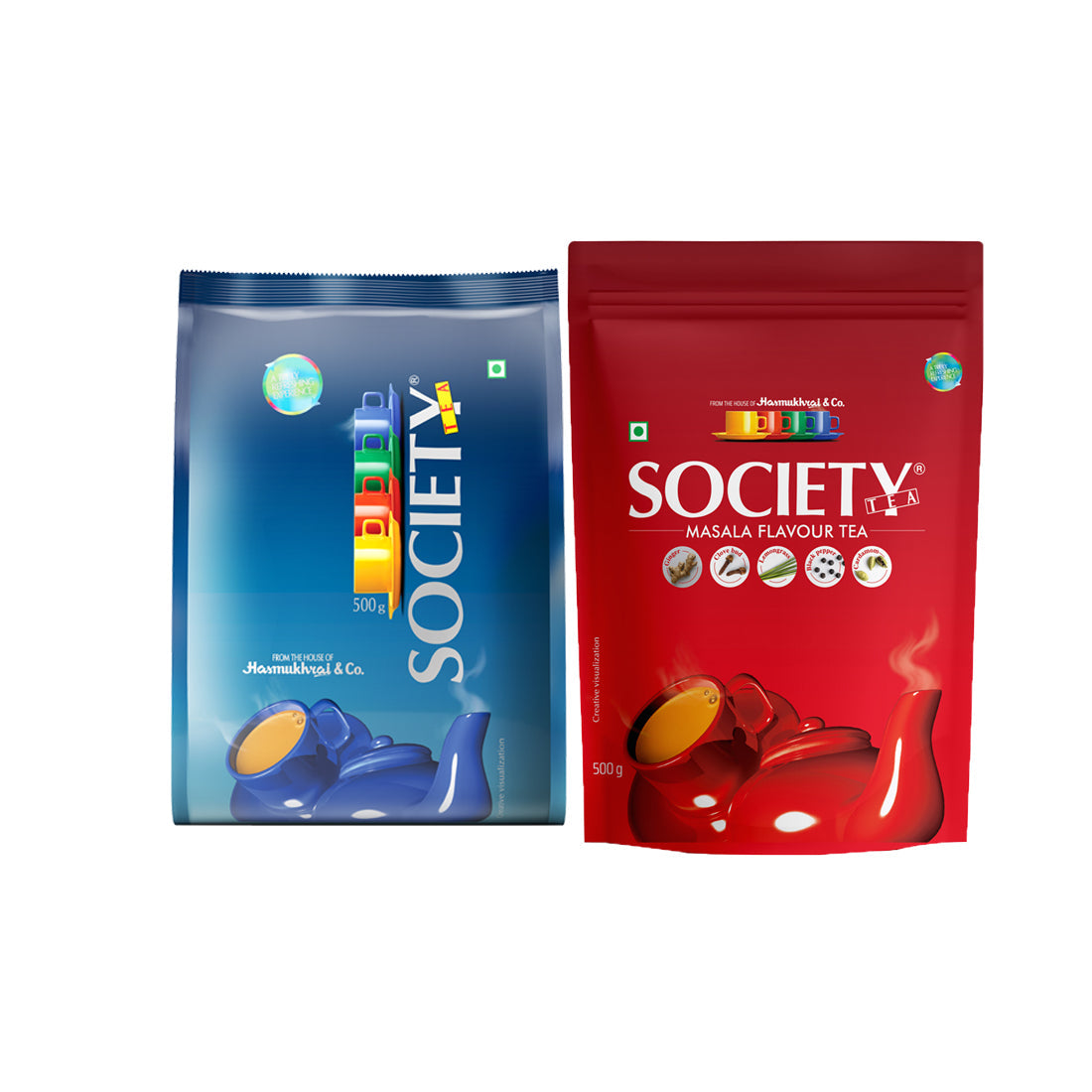 Society Leaf Tea & Society Masala Tea Pouch Combo 500 g x 2