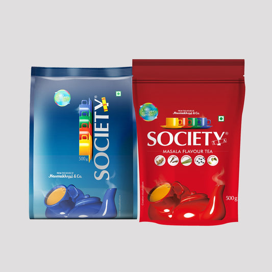 【Society Tea】 Society Leaf Tea & Society Masala Tea Pouch Combo｜リーフティー＆マサラティー パウチ コンボ｜500 g x 2