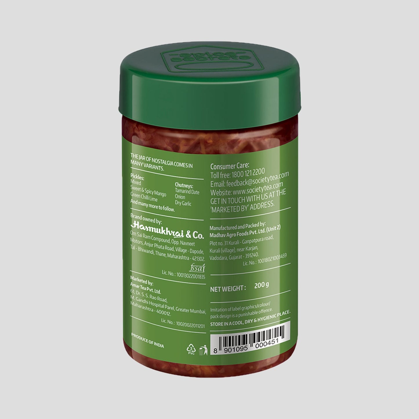 Society Spicy Mango Pickle Jar 400g