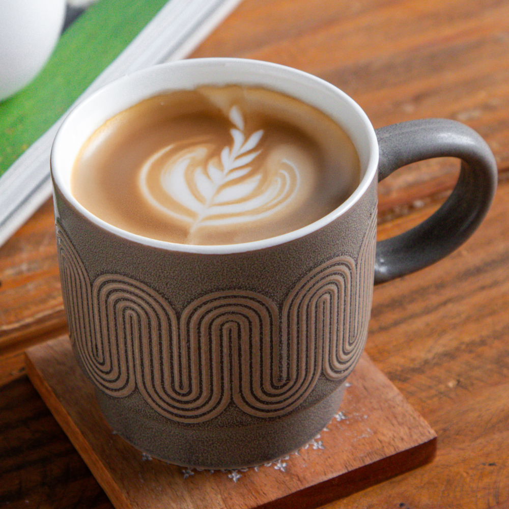 Waveform Collection – Mocha Flow Brown Coffee Mug (Set of 2) – 380 ml 380ml