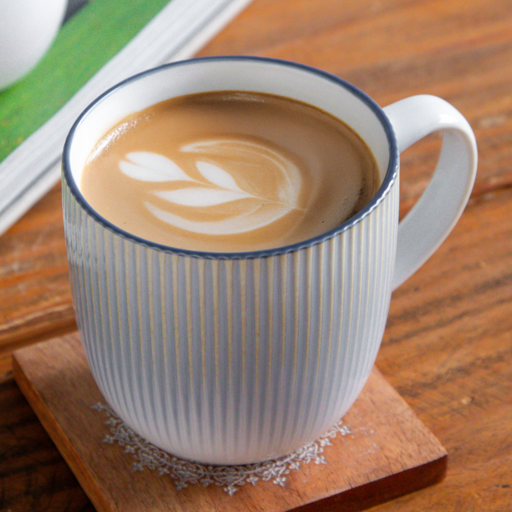 Aura Lines Blue Mist Coffee Mug (Set of 2) – 350 ml 350ml