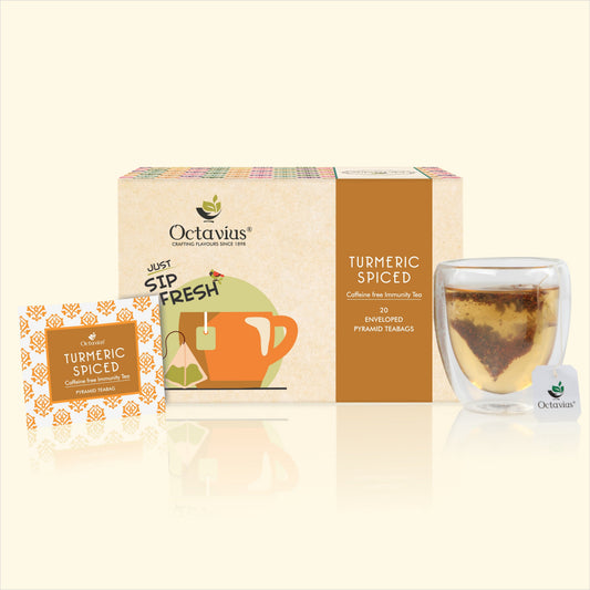 Spiced Turmeric Herbal - 20 Enveloped Pyramid Tea Bags 200g