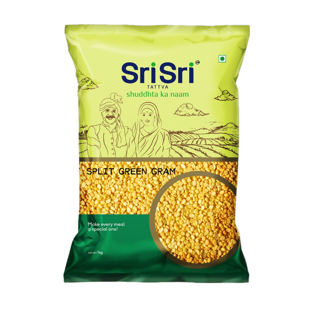 【Sri Sri Tattva】 Moong Dal Split Green Gram｜ ムーングダール（皮なし緑豆）｜ 1kg