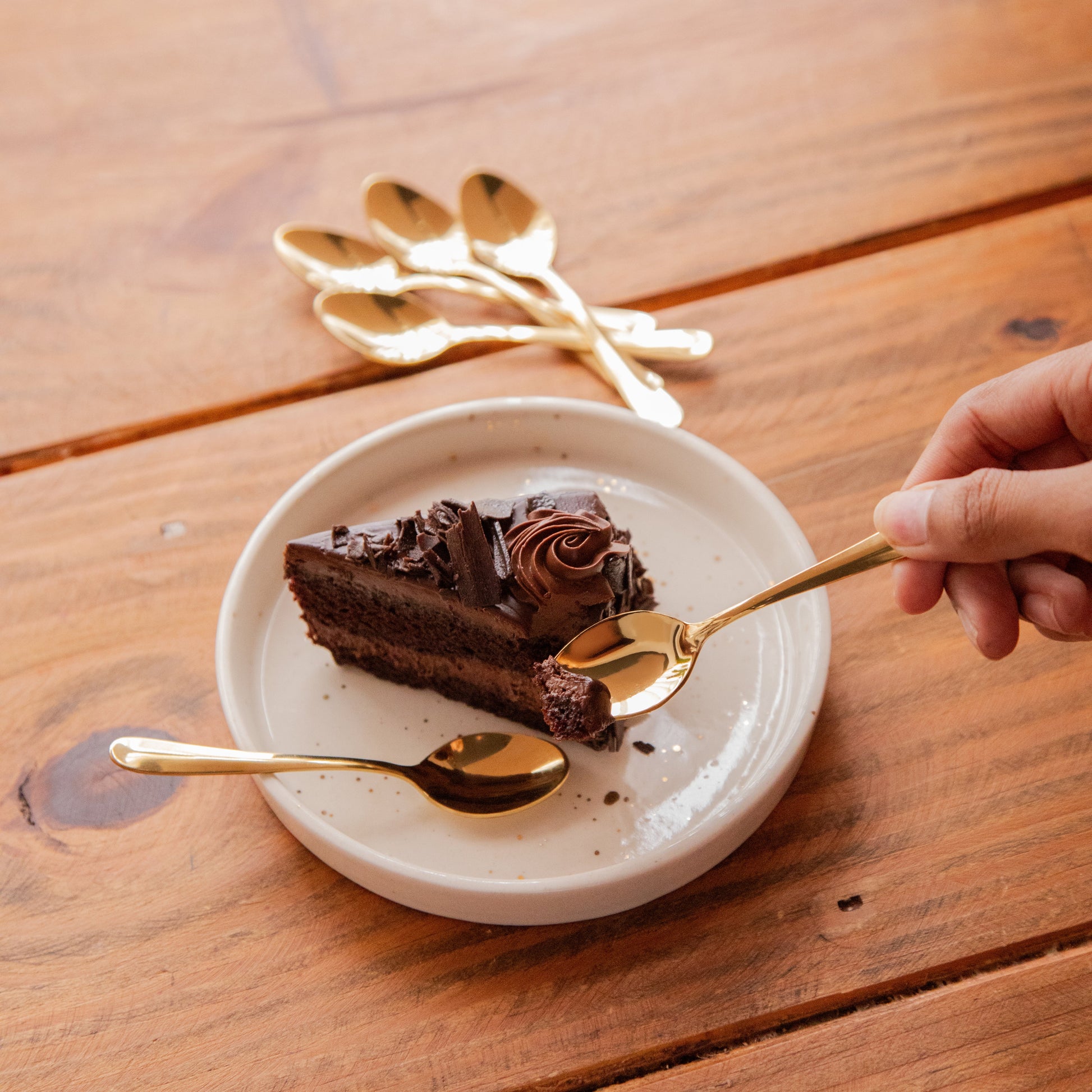 Gold Coffee Spoon Set – Set of 6 Pack of 6