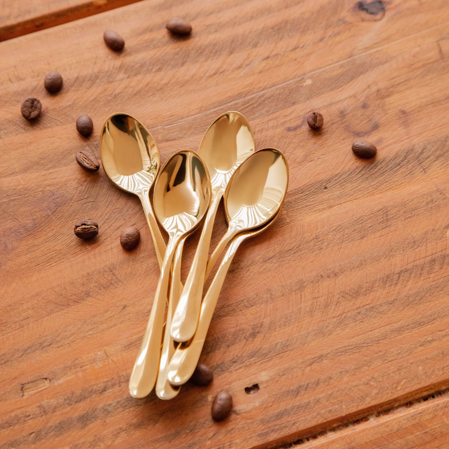 Gold Coffee Spoon Set – Set of 6 Pack of 6