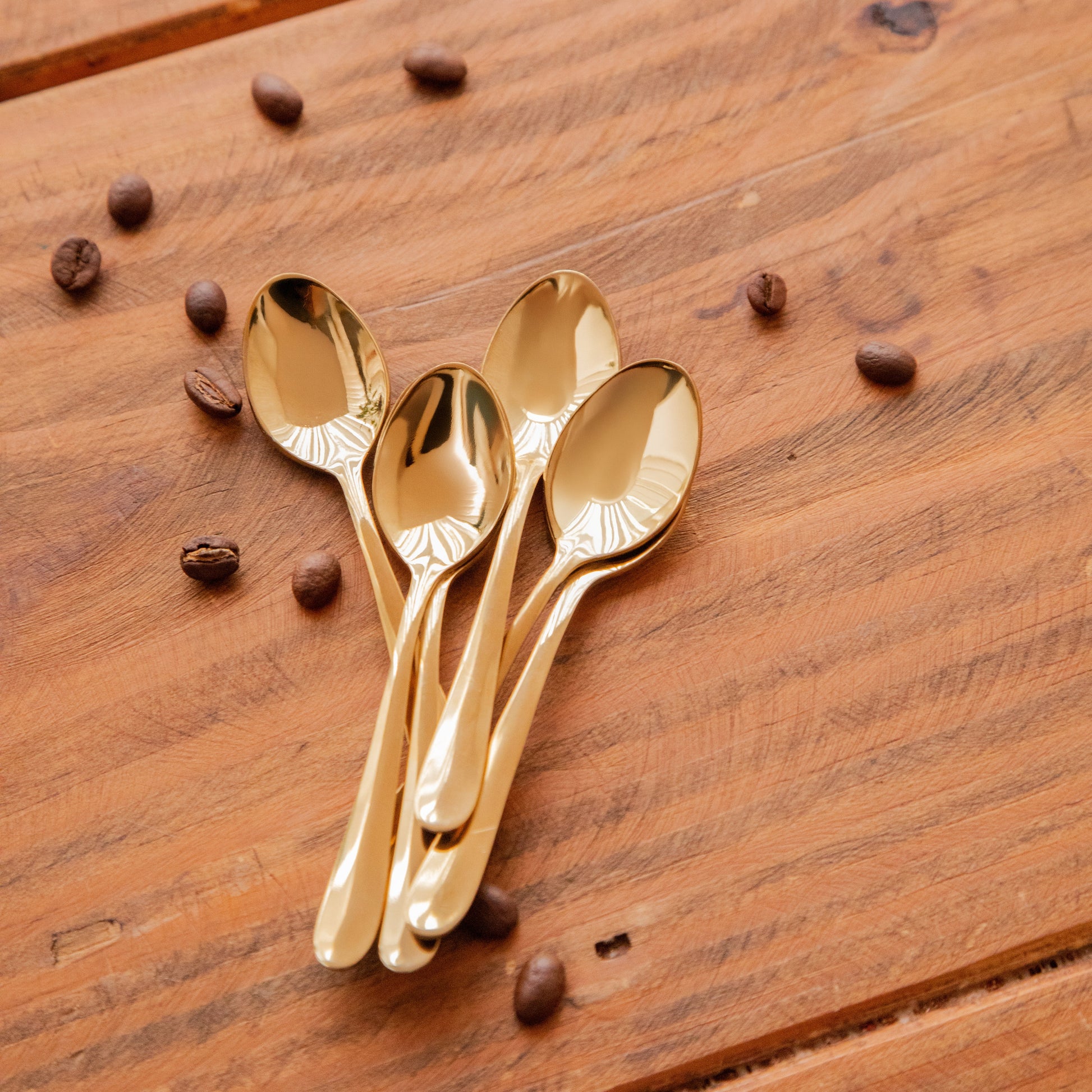 Gold Coffee Spoon Set – Set of 6 Pack of 6