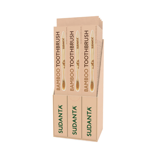 Sudanta Bamboo Toothbrush | Pack of 12