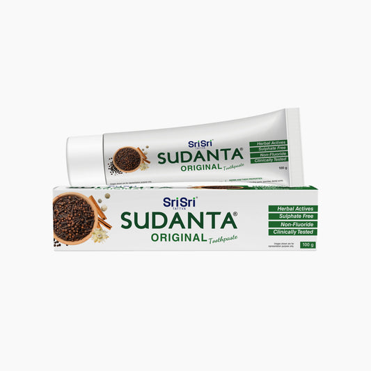【Sri Sri Tattva】 Sudanta Original Toothpaste (Non-Fluoride, 100% Vegetarian)｜ スダンタ オリジナル 歯みがき粉（ノンフッ素、100%ベジタリアン）｜ 100g