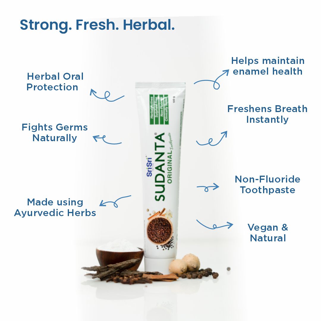 Sudanta Original Toothpaste -  Non - Fluoride - 100% Vegetarian, 100 g 100g
