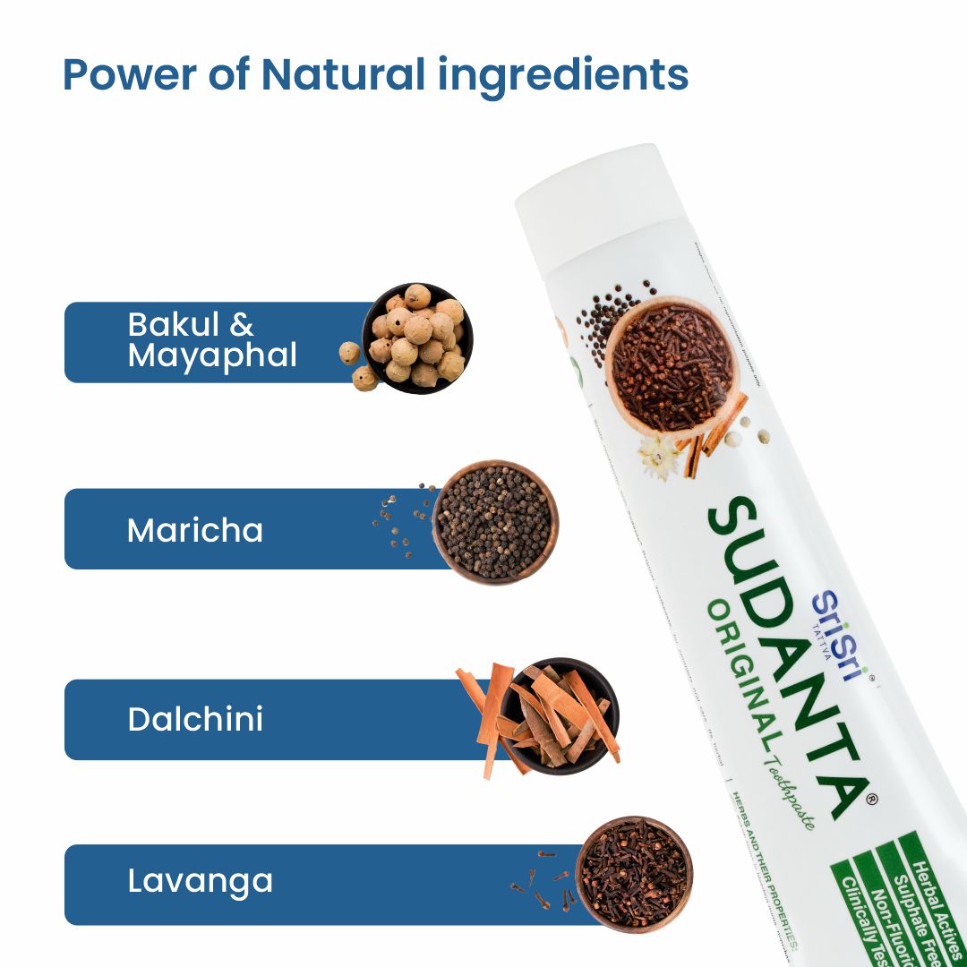 Sudanta Original Toothpaste -  Non - Fluoride - 100% Vegetarian, 100 g 100g