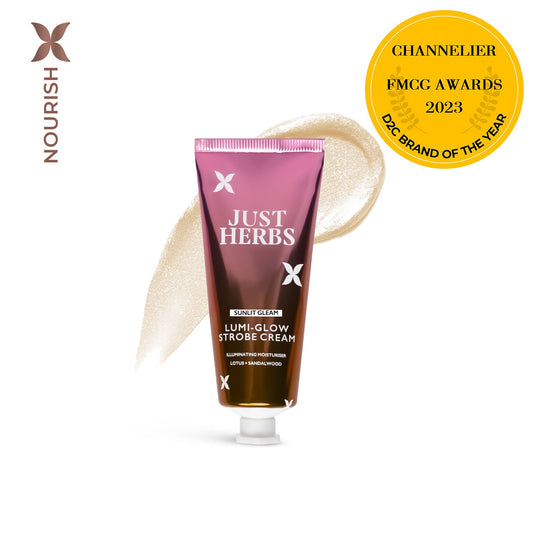 【Just Herbs】 Lumi-glow Strobe Cream with Lotus and Sandalwood Sunlit Gleam
