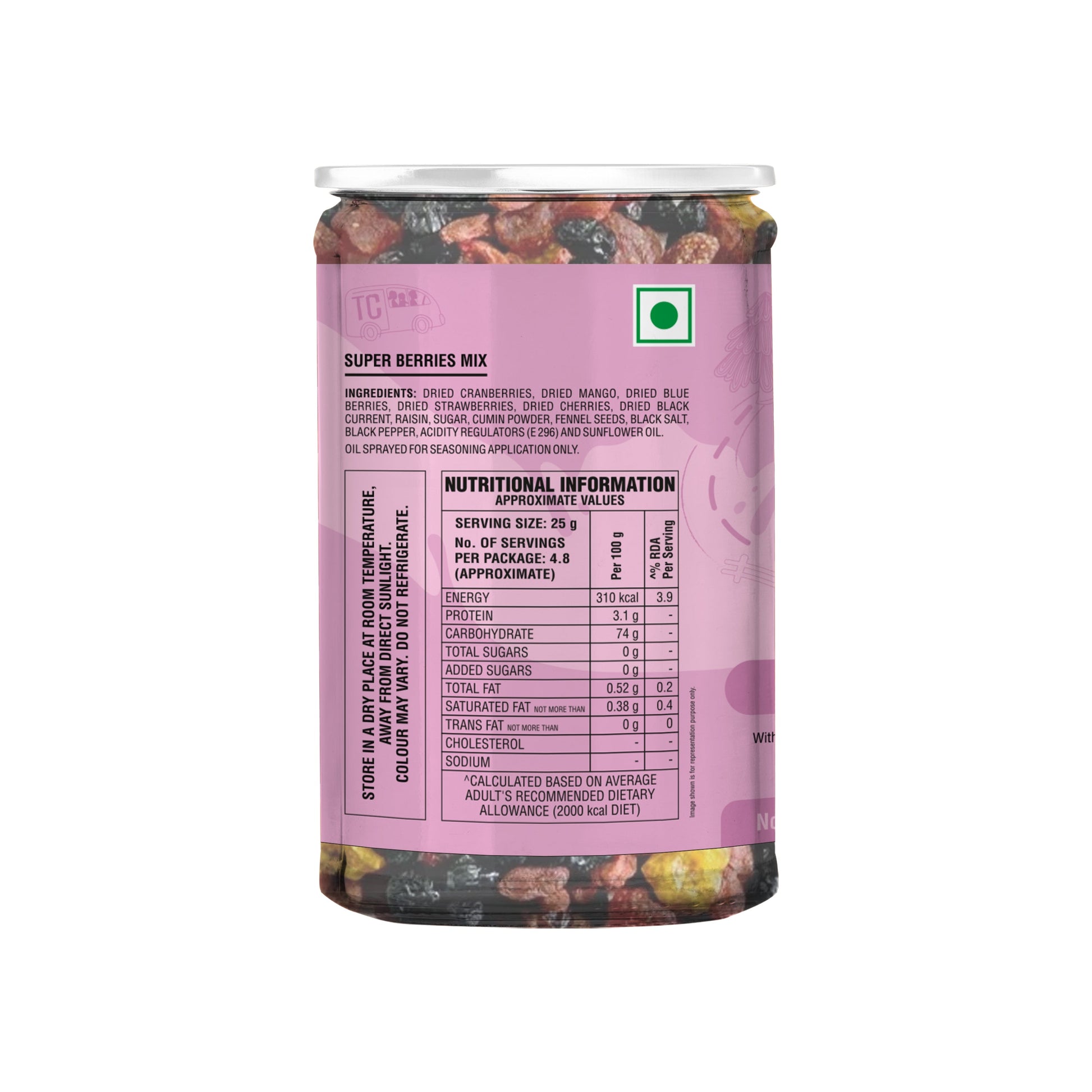 TRUE CREW Super Berries Mix 120 g Jar 120g