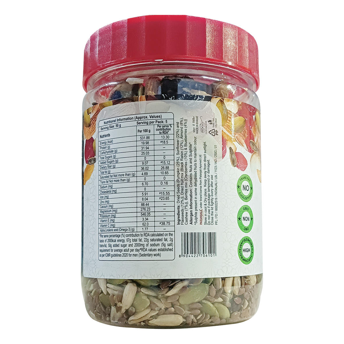 Mix Dry Fruits With Berries & Seed 250g