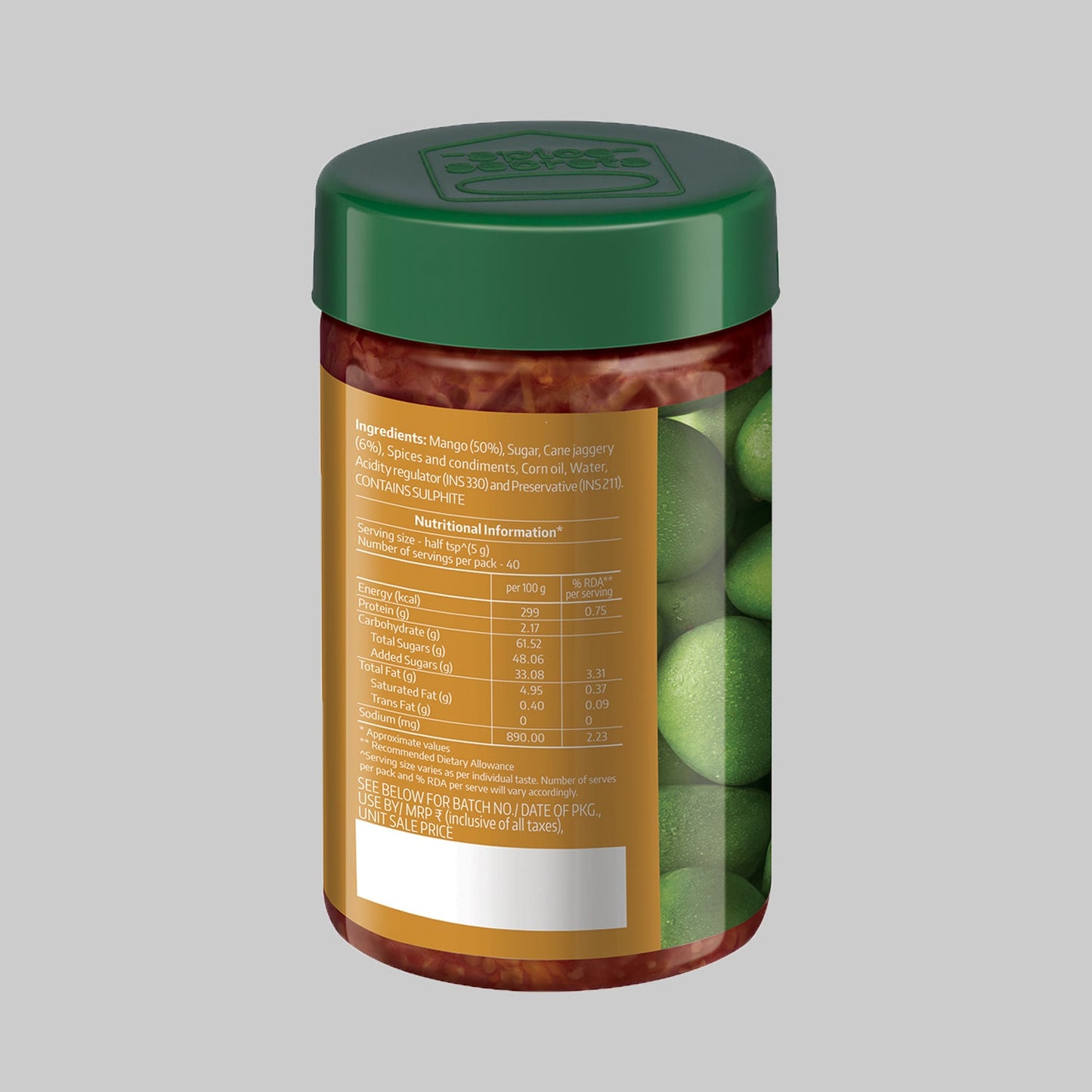 Sweet & Spicy Mango Pickle - Pack of 2 200 g x 2