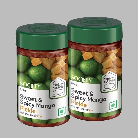 【Society Tea】 Spicy Mango Pickle - Pack of 2｜スパイシーマンゴーピクル 2個パック｜200 g x 2