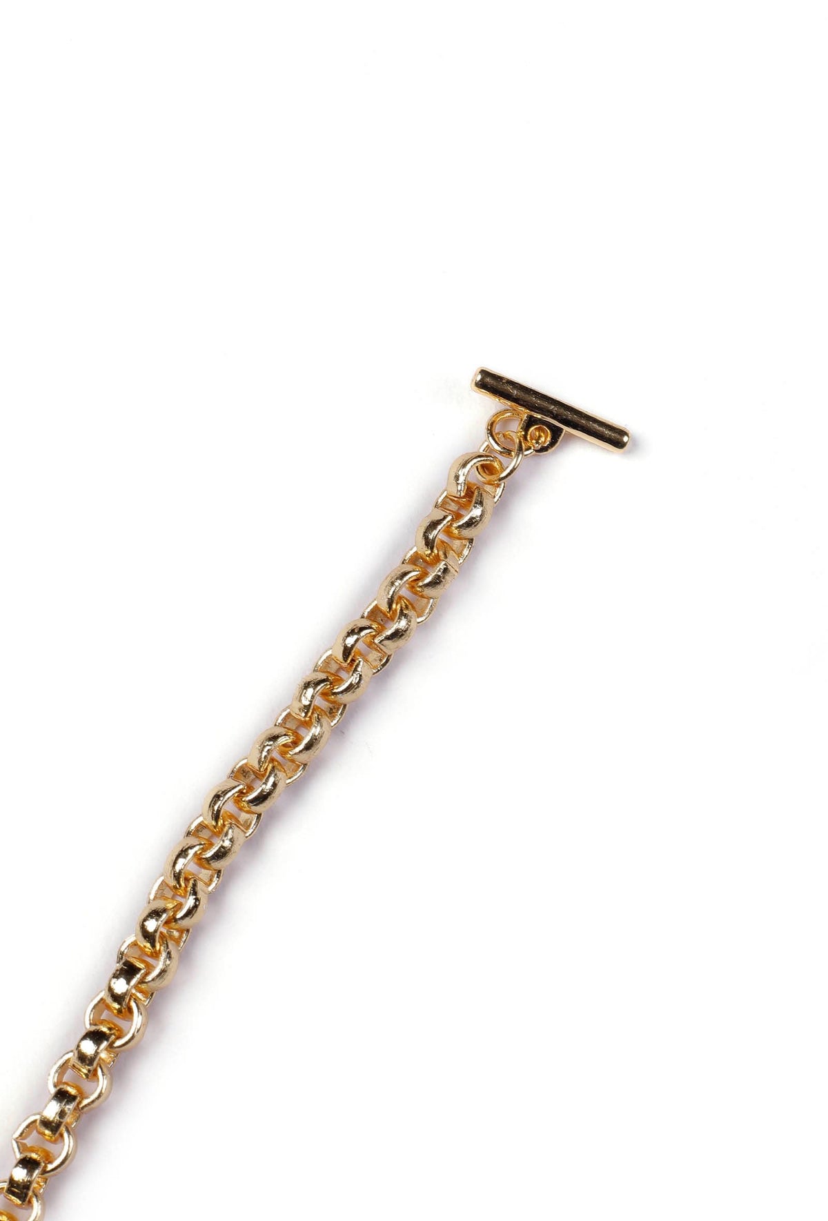 Twisted Gold Chain Brass Necklace
