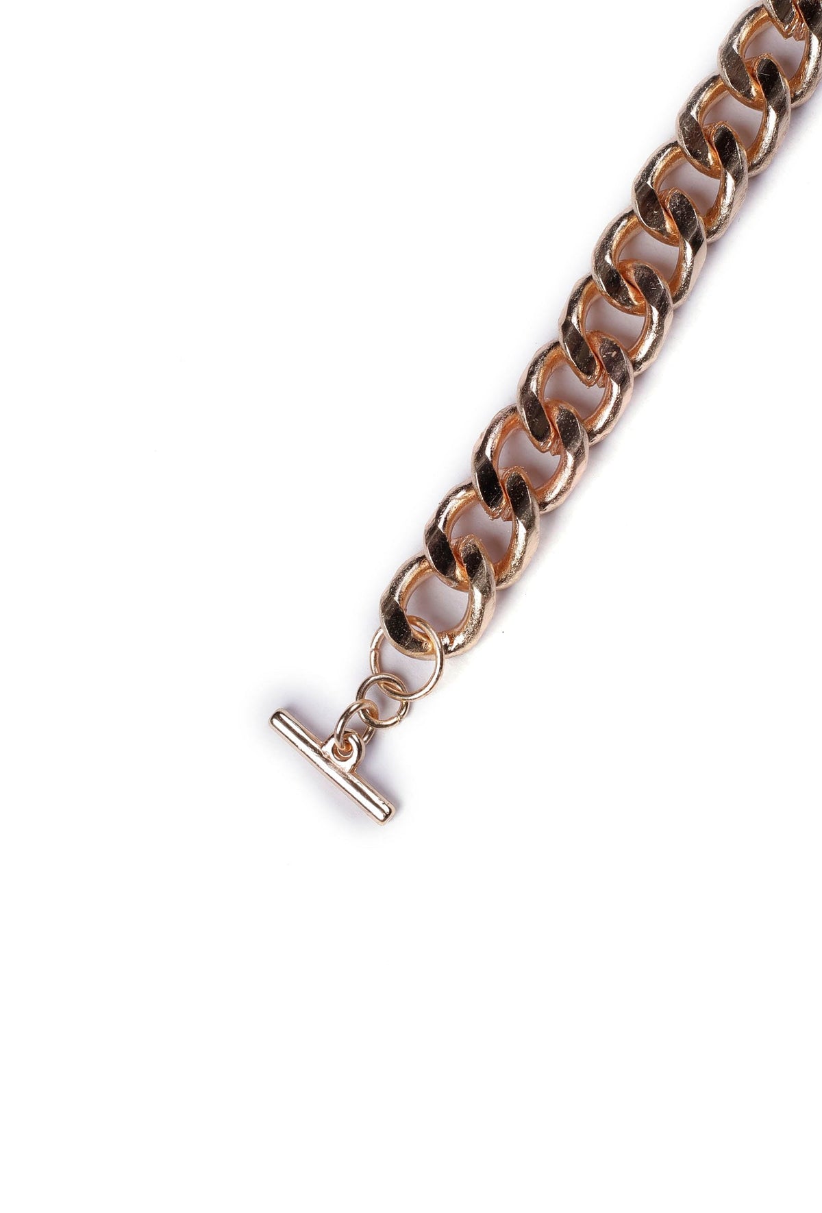 Copper Twisted Gold Chain Brass Bracelet