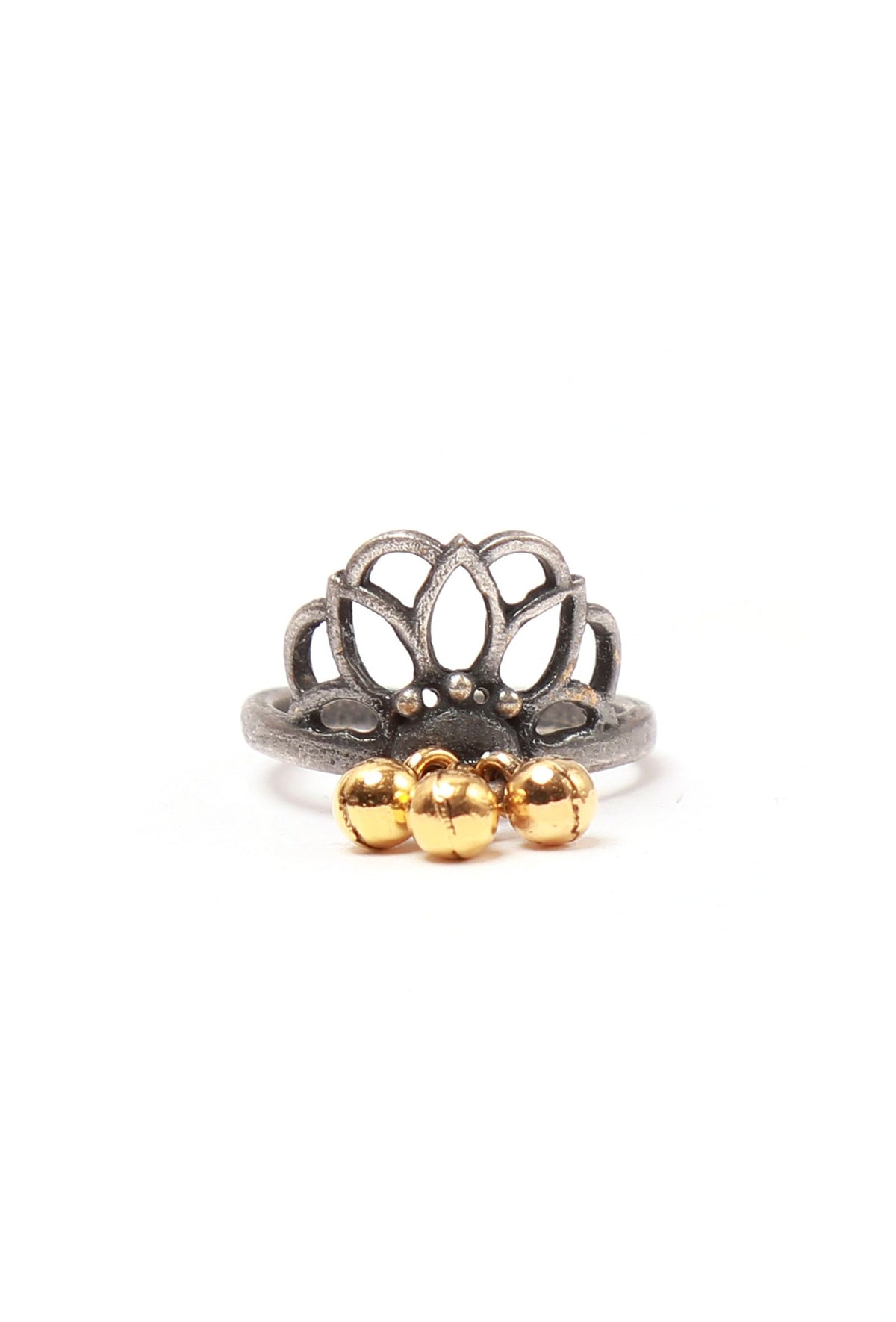 Set of 4: Ama Silver Brass Toering